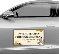 MAGNES NA SAMOCHÓD MATA MAGNETYCZNA REKLAMOWA 60X30 PSYCHOTERAPIA