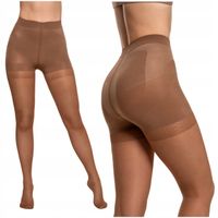 MODELUJĄCE RAJSTOPY DAMSKIE 20 DEN efekt push-up Beżowe Gładkie MORAJ r.2