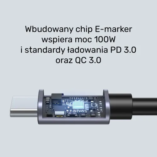 Unitek Kabel USB-C kątowy 90° PD100W 5m na Arena.pl