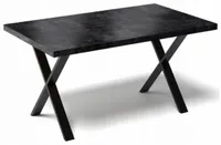 STÓŁ DO KUCHNI JADALNI SALONU METALOWE NOGI X LOFT 120x60CM  BETON CIEMNY