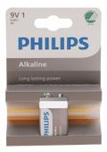 BATERIA LR9 9V PHILIPS Alkaliczna Alkaline Long Lasting Power 6F22