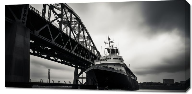 Obraz 100x50cm Statek przy Moście zdjęcie 1