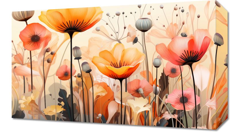 Obraz 50x30cm Taneczne Maki zdjęcie 1