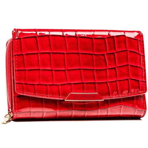 portfel damski z lakierowanej skóry ekologicznej - peterson na Arena.pl