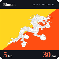 Karta eSIM Internet Bhutan 5 GB na 30 dni - bez rejestracji