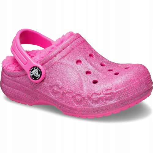 Crocs Ocieplane Dziecięce Chodaki Baya Lined Glitter 207656 Clog 32-33 na Arena.pl