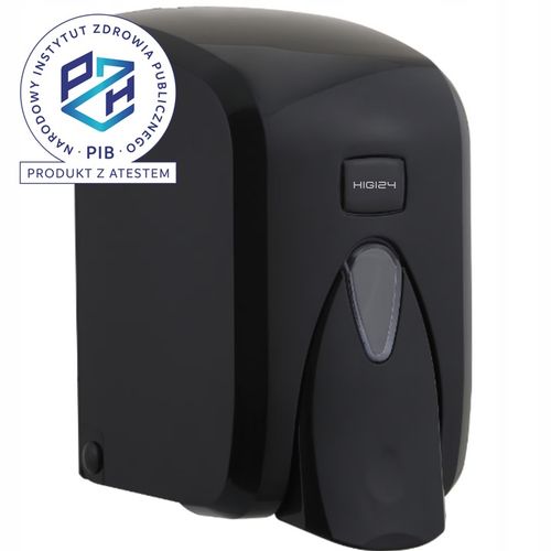 Dozownik Podajnik Dyspenser mydła w płynie 500 ml Czarny Ścienny ATEST PZH na Arena.pl