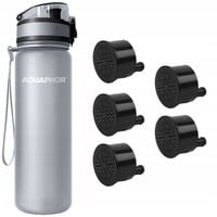 BUTELKA AQUAPHOR CITY 0,5L SZARA + 5 FILTRÓW