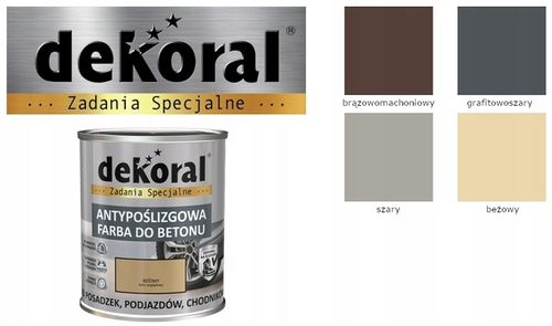 DEKORAL do Betonu AKRYLIT B 5l Grafitowo-Szary na Arena.pl