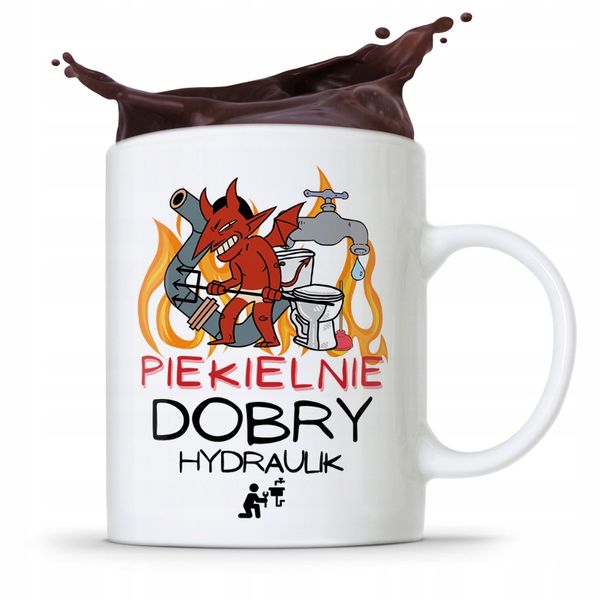 Kubek Prezent Dla Hydraulika Piekielnie Dobry Z Nadrukiem Ze Zdjęciem zdjęcie 1