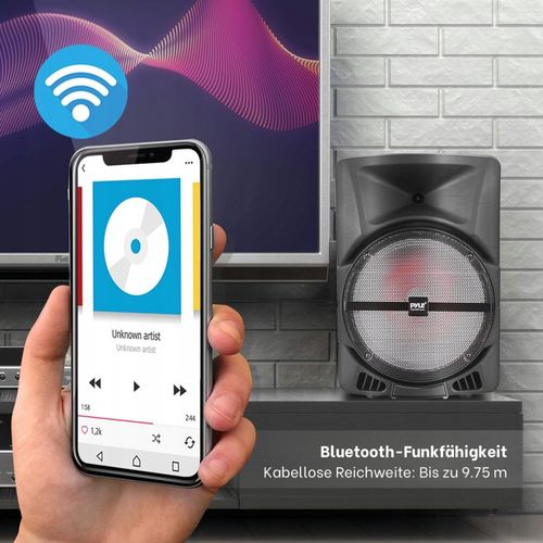 GŁOŚNIK BEZPRZEWODOWY BLUETOOTH SUPER BASS PYLE 800W Partybox PPHP1544B HIT na Arena.pl