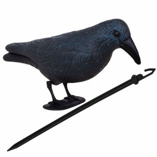 Odstraszacz ptaków 11x39x18,5cm stojący kruk granatowo-czarny