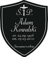 TABLICZKA NAGROBNA NAGROBKOWA grawer nierdzewna