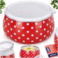 Miska EMALIOWANA z pokrywką do przechowywania podawania żywności dań 600 ml