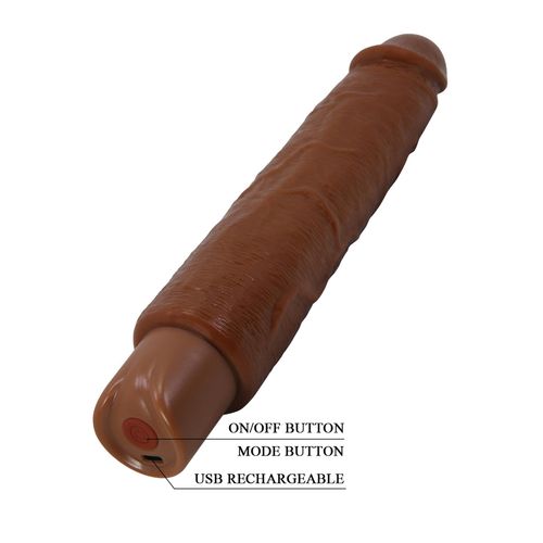 realistyczny wibrator dildo pretty love soren brązowy usb na Arena.pl
