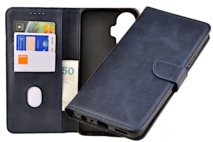 Etui portfel Wallet do Realme C55 granatowy zdjęcie 1