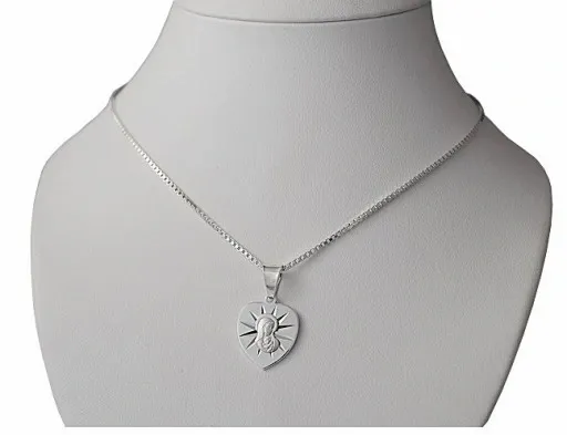 Łańcuszek Srebrny Wenecjana z Medalikiem Serduszko pr 925 Grawer Gratis zdjęcie 11