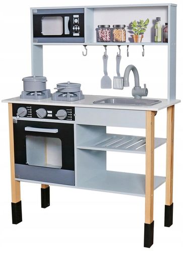 KUCHNIA DREWNIANA KUCHENKA DLA DZIECI AKCESORIA DŹWIĘK ŚWIECĄCE PALNIKI na Arena.pl