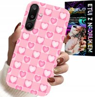 ETUI DO SAMSUNG GALAXY M16 5G - SERCA KRATKA RÓŻOWA OBUDOWA CASE + SZKŁO