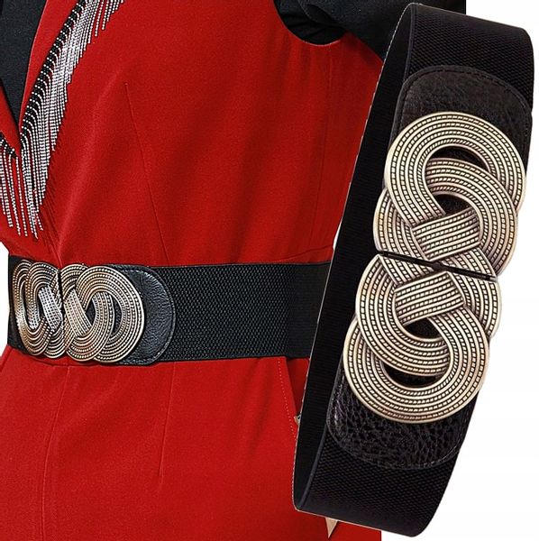 Pasek Retro Szeroki Damski Do Sukienki Elastyczny zdjęcie 1