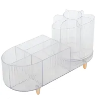 Organizer na kosmetyki biżuterię obrotowy pojemnik na pędzle i inne