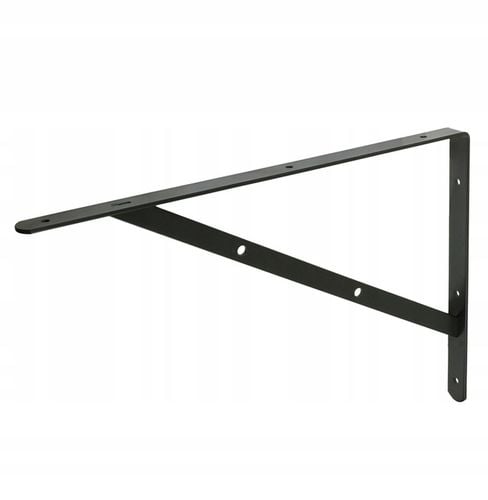 Mocny, czarny wspornik półki 50 cm, podpórka, kątownik do półki na Arena.pl