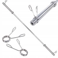 GRYF PROSTY OLIMPIJSKI 220cm SZTANGA 50mm + ZACISKI SIŁOWNIA ĆWICZEŃ PEŁNY