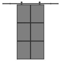 Drzwi przesuwne z zestawem okuć Szkło hartowane i aluminium