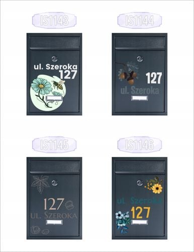 SKRZYNKA NA LISTY POCZTOWA stal z nadrukiem UV adres numer domu miejscowość na Arena.pl