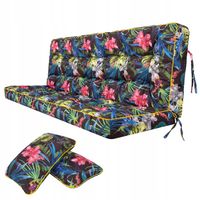 Poduszka na Huśtawkę na Ławkę Ogrodową 120 cm Gruba Wodoodporna + 2 Jaśki