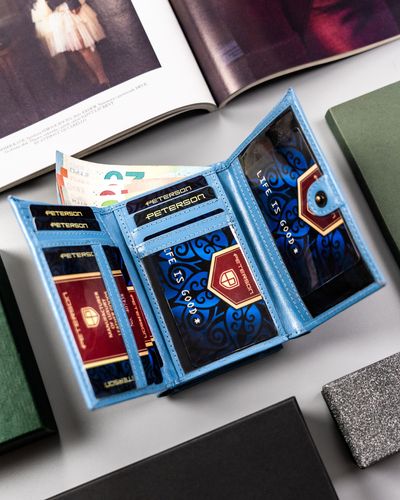 elegancki portfel damski ze skóry naturalnej - peterson na Arena.pl