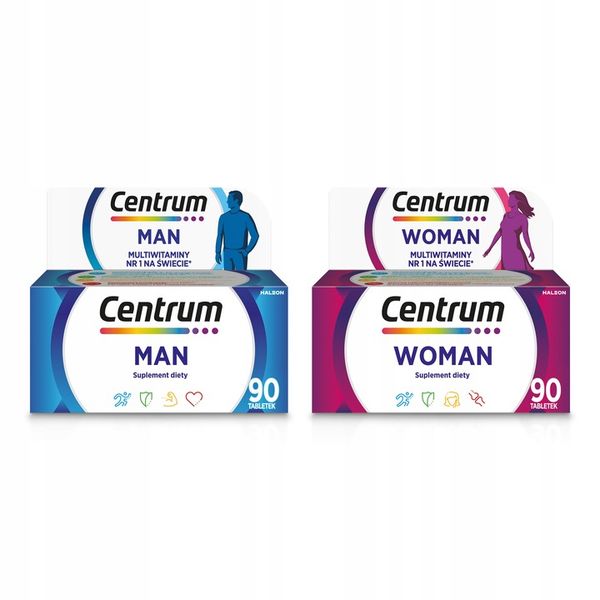 Multiwitamina Centrum Man 90 tabletek + Centrum Woman 90 tabletek zdjęcie 1