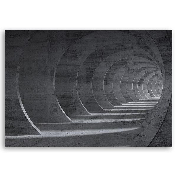 Emaga Obraz na płótnie, Szary tunel 3D - 60x40 zdjęcie 3