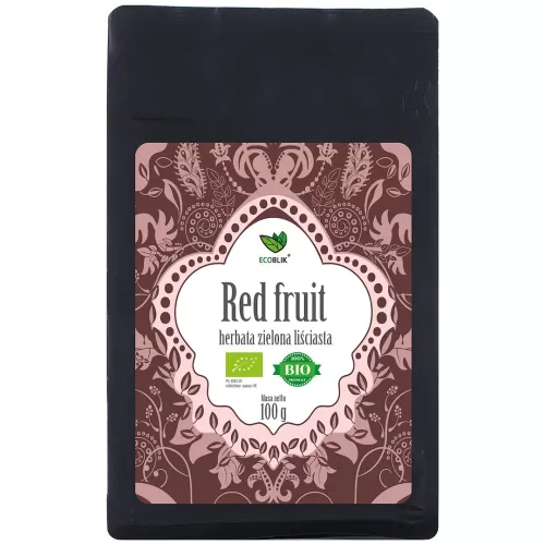Herbata Zielona LiŚciasta Czerwone Owoce BIO 100 g - Ecoblik na Arena.pl