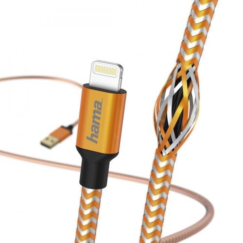 KABEL ŁADUJĄCY/DATA "REFLECTED" LIGHTNING MFI, 1.5M, POMARAŃCZOWY na Arena.pl