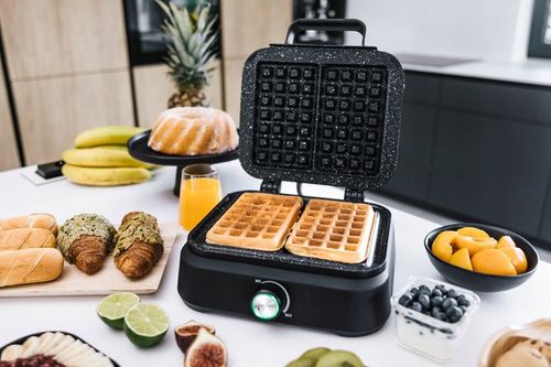 Gofrownica Primaveo 2500W Regulacja Temperatury 2 Duże Chrupiące Gofry na Arena.pl