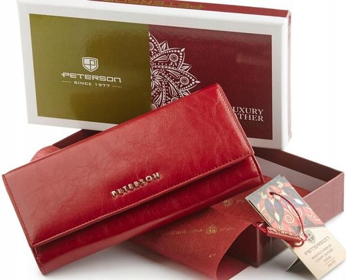 PETERSON pojemny portfel skórzany damski bigiel na Arena.pl