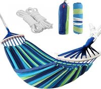 HAMAK OGRODOWY 2 -os XXL 260 x 150 Z DRĄŻKIEM HUŚTAWKA TURYSTYCZNY + WOREK