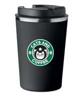 Kubek Termiczny Premium z Nadrukiem CATS AND COFFEE Koty Kawa 350ml KT_057