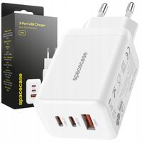 2X SZYBKA ŁADOWARKA SPACECASE GaN 65W 2X USB-C USB-A DO TELEFONU QC 3.0 PD