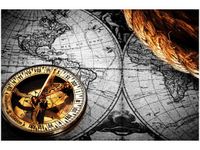 60X40CM ZABYTKOWA MAPA OBRAZ