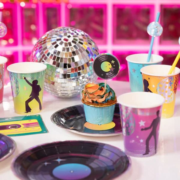 Pikery do babeczek kolorowe Retro Disco, 8 szt. zdjęcie 3