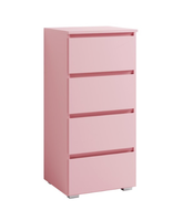 Różowa Komoda Mała Młodzieżowa z Szufladami 4SZ 45 cm KOSS 07 MX