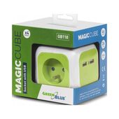 PRZEDŁUŻACZ KOSTKA MAGIC CUBE 4 GNIAZDA 2xUSB 1.4m