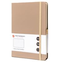 notes w formacie b6 w kolorze khaki zadrukowany w linie, wyposażony