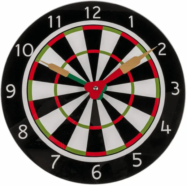Zegar Ścienny w stylu Tablicy do Gry w Darta zdjęcie 2