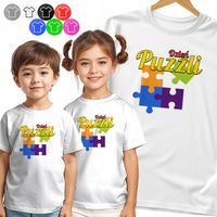 KOSZULKA DZIECIĘCA - NA DZIEŃ PUZZLI DNI SZKOLNE PUZZLE - 122 S
