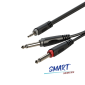 Kabel audio Jack 3.5mm stereo / 2 x Jack 6.3mm mono 1m Roxtone SAYC130L1