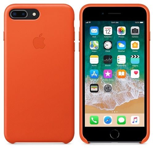 Apple iPhone 8 Plus / 7 Plus Leather Case - Bright Orange na Arena.pl