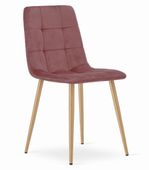 Krzesło tapicerowane różowe KARA aksamit jadalnia loft nowoczesne